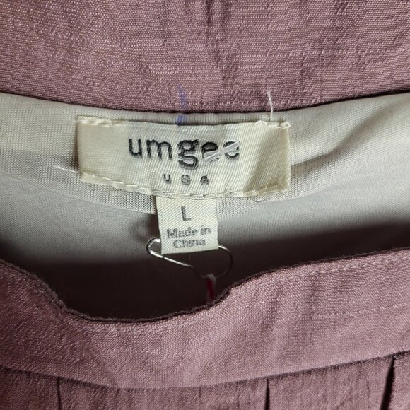 Umgee Dress Women's Large Pink Purple Hi Low Tiered Boho Gauzy Coastal NWT - Picture 4 of 9